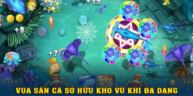 Kho vũ khí săn cá đa dạng, đổi thưởng thú vị